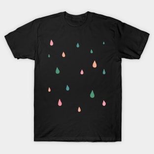 colorful raindrop pattern T-Shirt